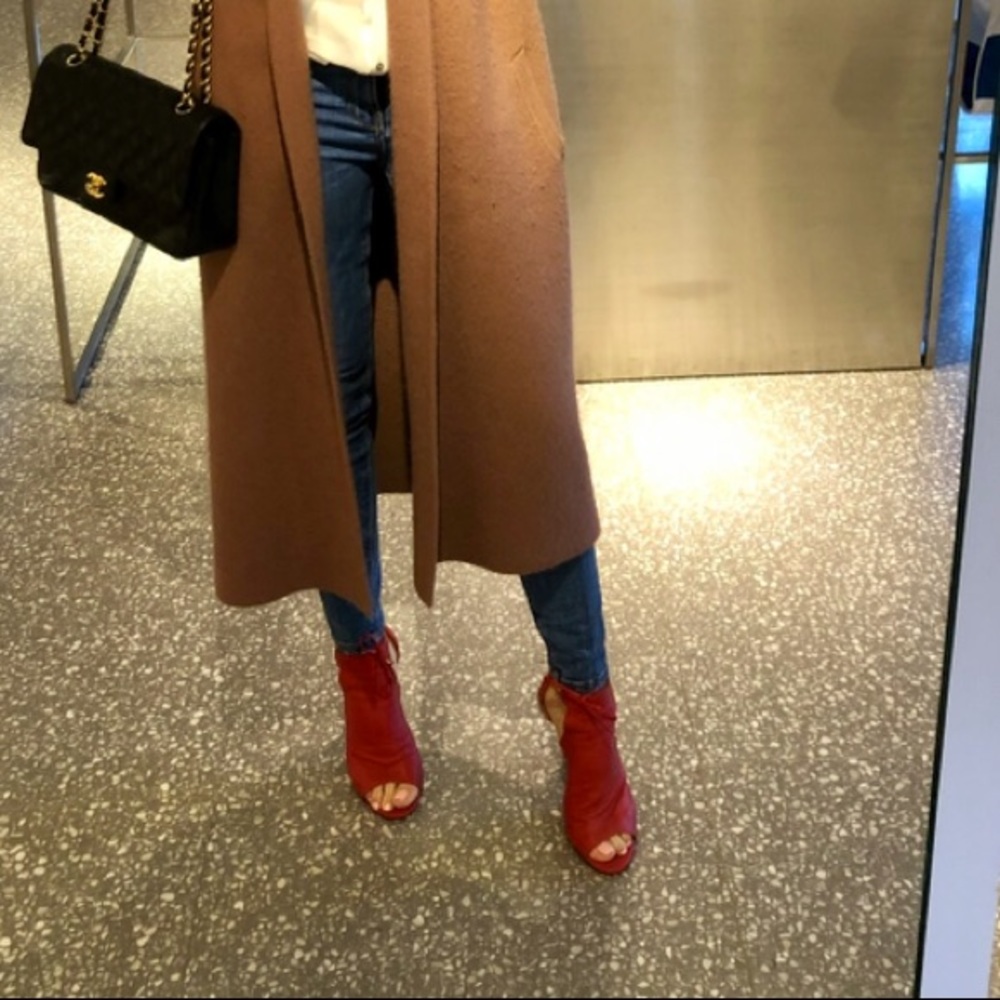 RED leather high heels